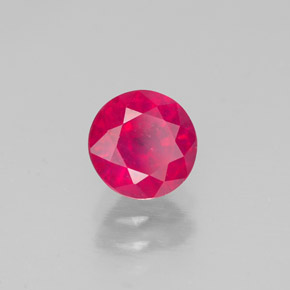 Rubino naturale rosso da 1,20 ct, taglio rotondo, SI