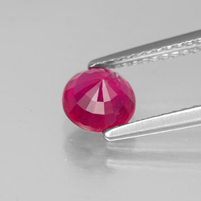 Rubino naturale rosso da 1,20 ct, taglio rotondo, SI