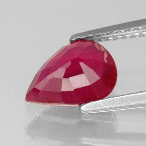 Rubino naturale rosso da 1,94 ct, taglio a pera, SI