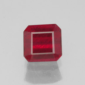Rubino naturale rosso da 1,68 ct, taglio smeraldo, SI
