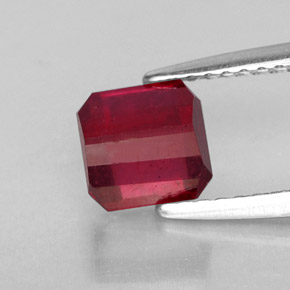 Rubino naturale rosso da 1,79 ct, taglio smeraldo, SI