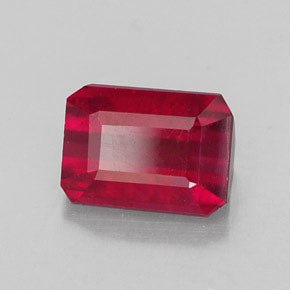 Rubino naturale rosso da 1,59 ct, taglio smeraldo, SI