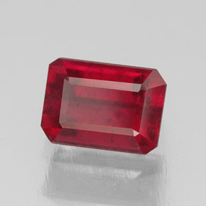 Rubino naturale rosso da 1,78 ct, taglio smeraldo, SI