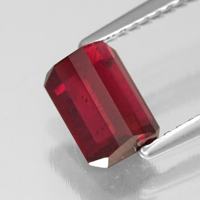 Rubino naturale rosso da 1,78 ct, taglio smeraldo, SI