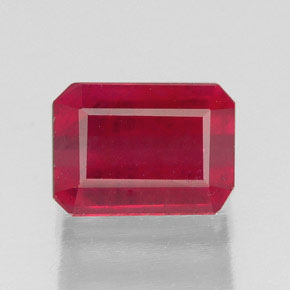Rubino naturale rosso da 1,69 ct, taglio smeraldo, SI
