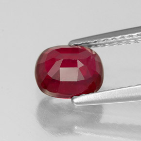 Rubino naturale rosso da 1,49 ct, taglio a cuscino, SI
