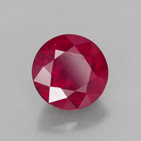 Rubino naturale rosso da 2,82 ct, taglio rotondo, SI