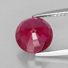 Rubino naturale rosso da 2,82 ct, taglio rotondo, SI