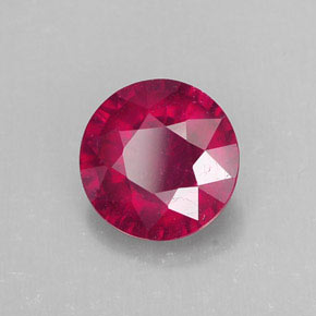 Rubino naturale rosso da 2,36 ct, taglio rotondo, SI