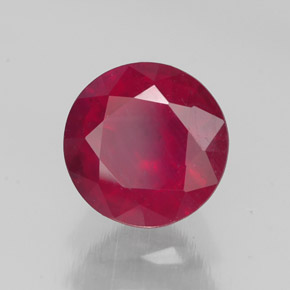 Rubino naturale rosso da 2,59 ct, taglio rotondo, SI