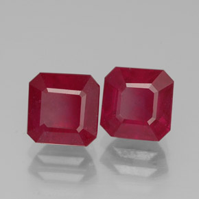 Rubino naturale rosso da  ct, taglio smeraldo, SI