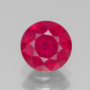 Rubino naturale rosso da 1,49 ct, taglio rotondo, VS-SI