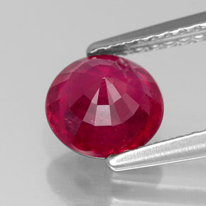 Rubino naturale rosso da 1,49 ct, taglio rotondo, VS-SI