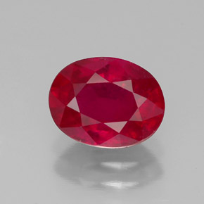 Rubino naturale rosso da 1,80 ct, taglio ovale, SI