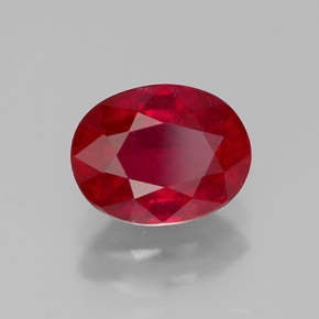 Rubino naturale rosso da 1,80 ct, taglio ovale, SI