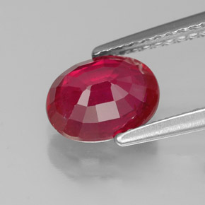Rubino naturale rosso da 1,80 ct, taglio ovale, SI