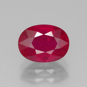 Rubino naturale rosso da 1,88 ct, taglio ovale, SI