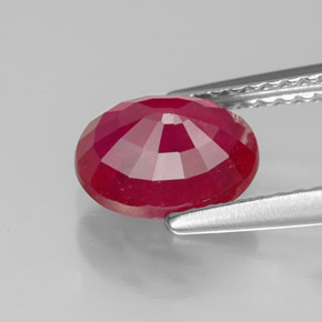 Rubino naturale rosso da 1,88 ct, taglio ovale, SI