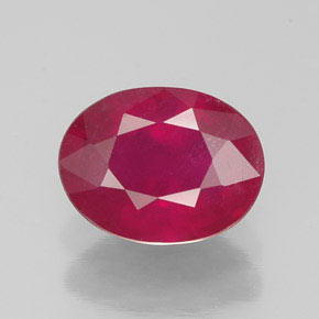 Rubino naturale rosso da 1,77 ct, taglio ovale, SI