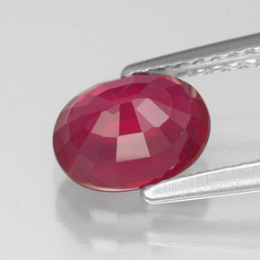 Rubino naturale rosso da 1,77 ct, taglio ovale, SI