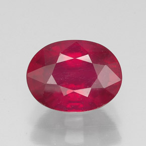 Rubino naturale rosso da 2,11 ct, taglio ovale, SI