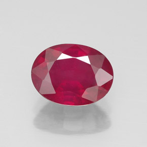 Rubino naturale rosso da 1,75 ct, taglio ovale, SI