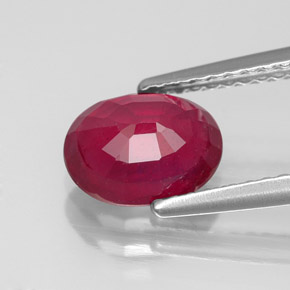 Rubino naturale rosso da 1,75 ct, taglio ovale, SI