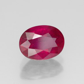 Rubino naturale rosso da 1,75 ct, taglio ovale, VS-SI