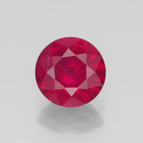 Rubino naturale rosso da 1,69 ct, taglio rotondo, VS-SI