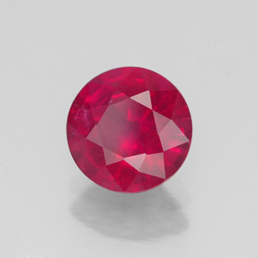 Rubino naturale rosso da 1,69 ct, taglio rotondo, VS-SI