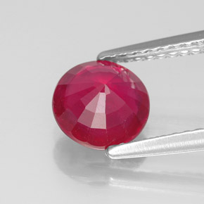 Rubino naturale rosso da 1,69 ct, taglio rotondo, VS-SI