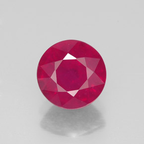 Rubino naturale rosso da 1,90 ct, taglio rotondo, VS-SI