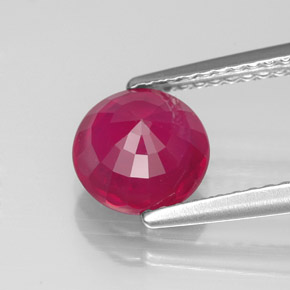 Rubino naturale rosso da 1,90 ct, taglio rotondo, VS-SI