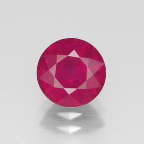 Rubino naturale rosso da 1,76 ct, taglio rotondo, VS-SI
