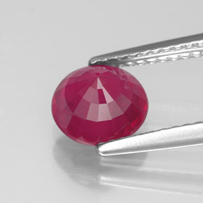 Rubino naturale rosso da 1,76 ct, taglio rotondo, VS-SI