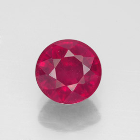 Rubino naturale rosso da 1,98 ct, taglio rotondo, VS-SI