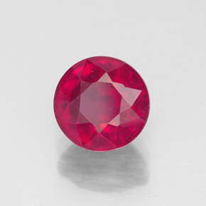 Rubino naturale rosso da 1,98 ct, taglio rotondo, VS-SI
