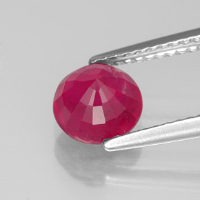 Rubino naturale rosso da 1,78 ct, taglio rotondo, SI