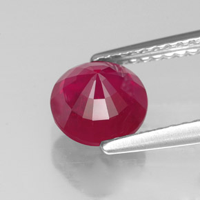 Rubino naturale rosso da 1,78 ct, taglio rotondo, VS-SI