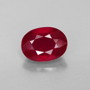 Rubino naturale rosso da 1,83 ct, taglio ovale, VS-SI