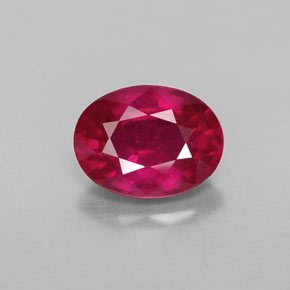Rubino naturale rosso da 1,78 ct, taglio ovale, VS-SI
