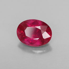 Rubino naturale rosso da 1,78 ct, taglio ovale, VS-SI