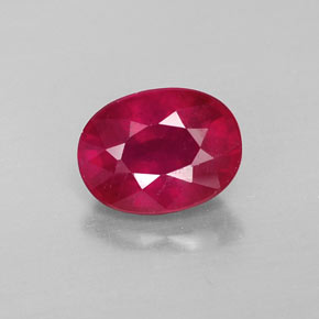 Rubino naturale rosso da 2,02 ct, taglio ovale, VS-SI