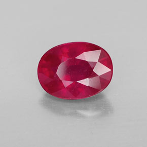 Rubino naturale rosso da 2,02 ct, taglio ovale, VS-SI