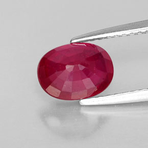 Rubino naturale rosso da 2,02 ct, taglio ovale, VS-SI
