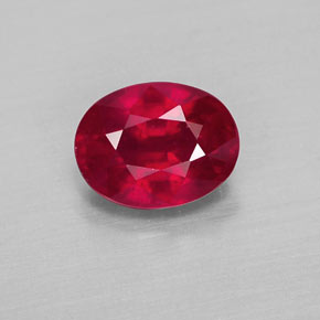 Rubino naturale rosso da 1,76 ct, taglio ovale, VS-SI