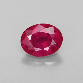 Rubino naturale rosso da 1,81 ct, taglio ovale, VS-SI