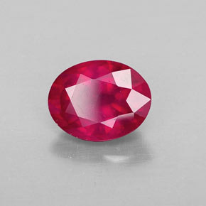 Rubino naturale rosso da 1,81 ct, taglio ovale, VS-SI