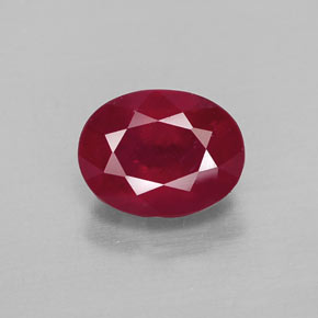 Rubino naturale rosso da 2,11 ct, taglio ovale, VS-SI