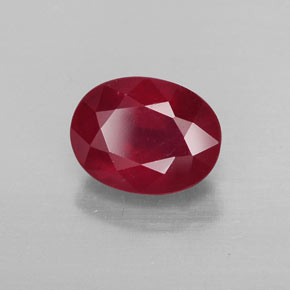 Rubino naturale rosso da 2,11 ct, taglio ovale, VS-SI